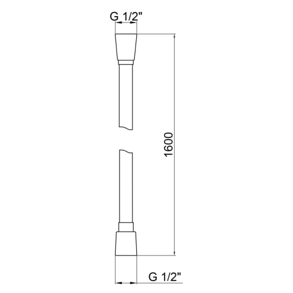 Душевой шланг Q-tap Hadice 160 см, черный (QTHADPVCSQ160 ...
