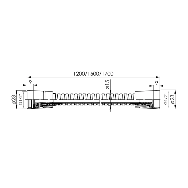 Душевой шланг Imprese LSR 120 см, хром (f03600101SD)