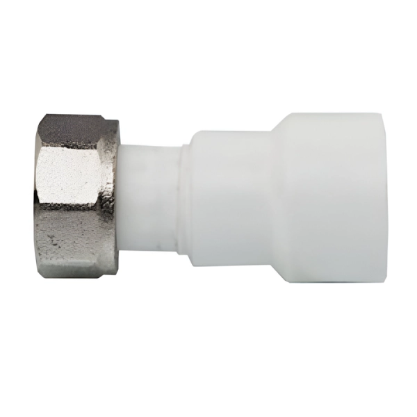 Муфта полипропиленовая Tebo 20x1/2" В с накидной гайкой, ...