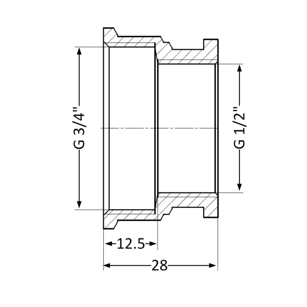 Муфта Thermo Alliance Standard 1/2х3/4 ВР (SD4051520)