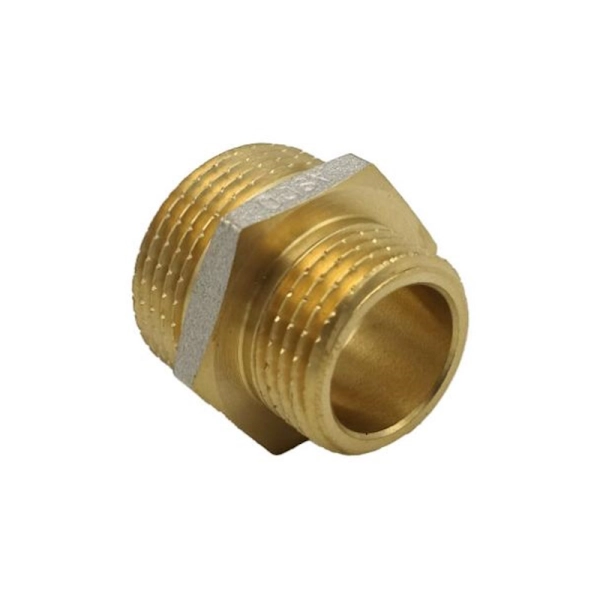Ниппель редукционный Asco 3/4"х1/2" НН никелированный с  ...