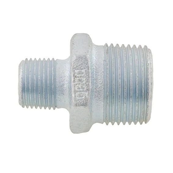 Ниппель чугунный Gebo 3/4"x1/2" оцинкованный, редукционн ...
