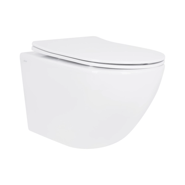 Подвесной унитаз Qtap Jay Ultra Quiet 520x360 овальный,  ...