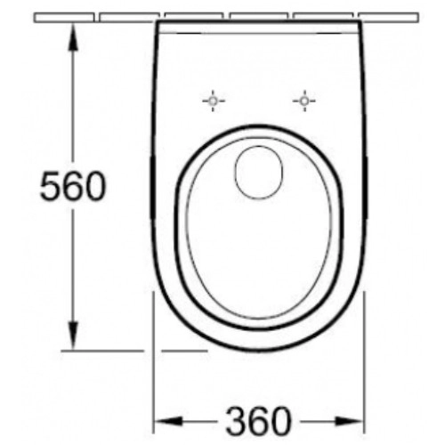 Подвесной унитаз Villeroy&Boch O.Novo 560x360 овальный,  ...