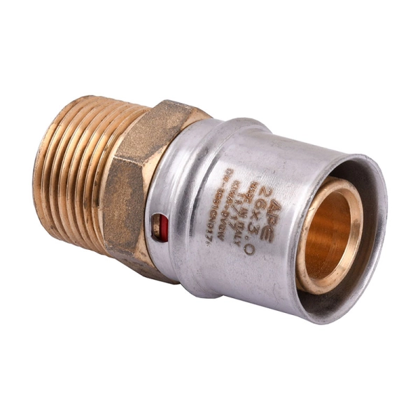 Муфта с наружной резьбой пресс APE ITALY AP 101 3/4″х26
