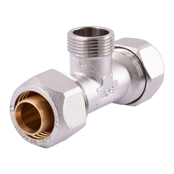 Тройник с наружной резьбой APE ITALY 733 L 26х3/4″х26