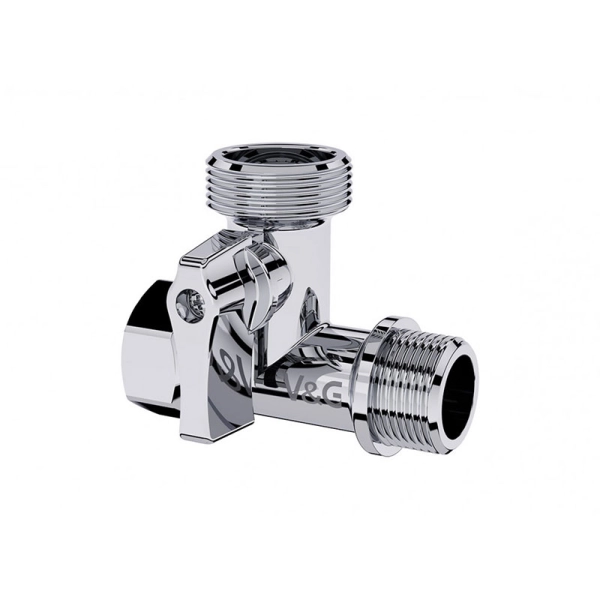 Приборный кран V&G 1/2"х3/4"х1/2" угловой, латунь (V ...