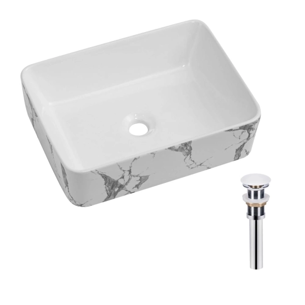 Умывальник накладной Qtap Tern 480х370 прямоугольная, ма ...