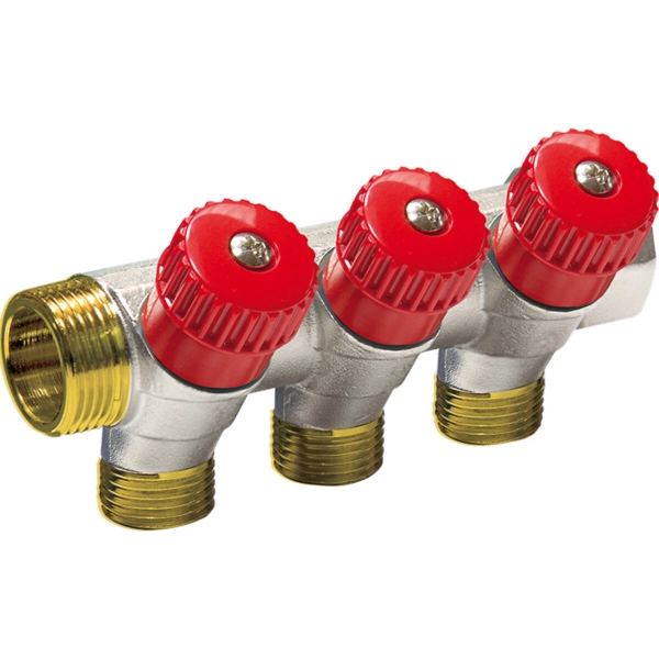 Коллектор для воды COMISA 3/4″х1/2″ ВН с 2 выходами, лат ...