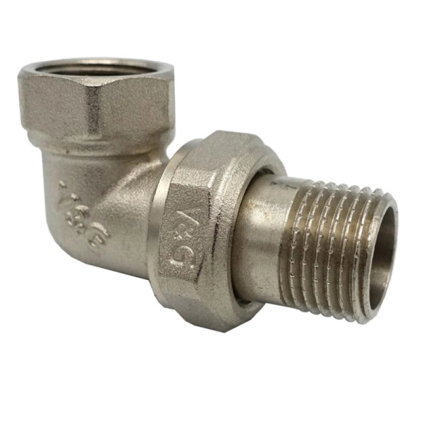 Сгон американка V&G 1/2" ВН угловой, никелированная  ...