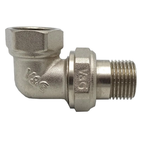 Сгон американка V&G 1/2" ВН угловой, никелированная  ...