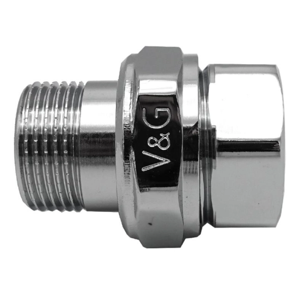 Сгон американка Valogin 1/2" ВН прямой, хромованная лату ...
