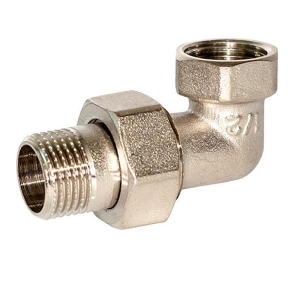 Сгон американка RSk 1/2" ВН угловой, никелированная лату ...