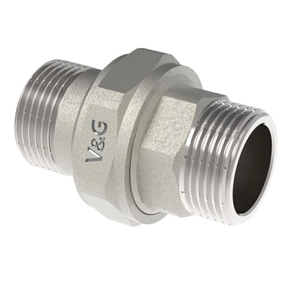 Сгон американка Valogin 1/2" НН прямой, никелированная л ...