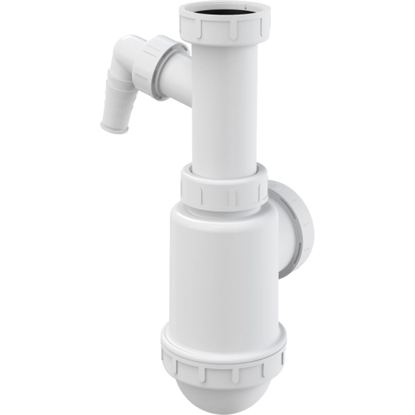 Сифон для мойки AlcaPlast пластик, белый (A443P-DN50/40)