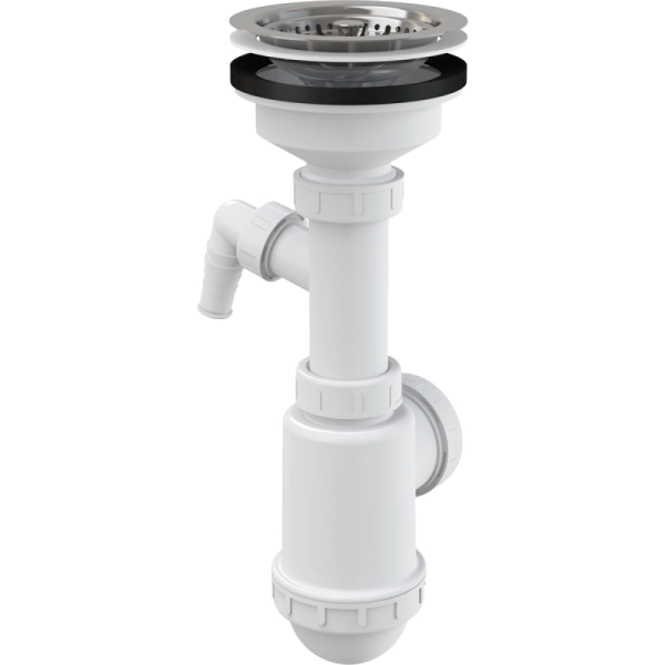 Сифон для мойки AlcaPlast пластик, белый (A446P-DN50/40)