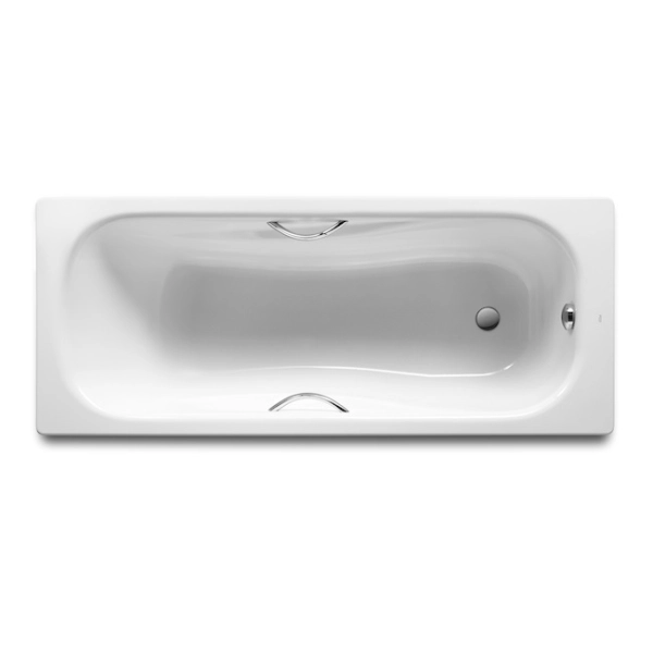 Ванна пристенная Roca Princess 170x75 стальная, белая гл ...