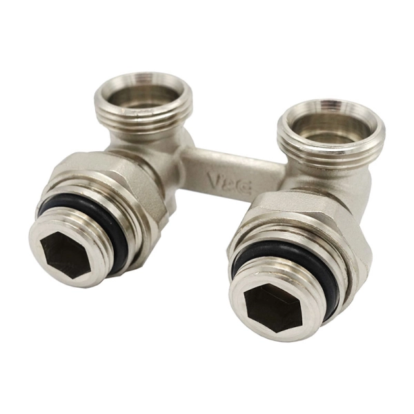 Узел Н-образный V&G 3/4"x3/4" ВН угловой, латунь + н ...