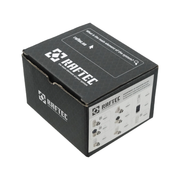 Термостатический комплект Raftec 1/2" НВ угловой, белый  ...