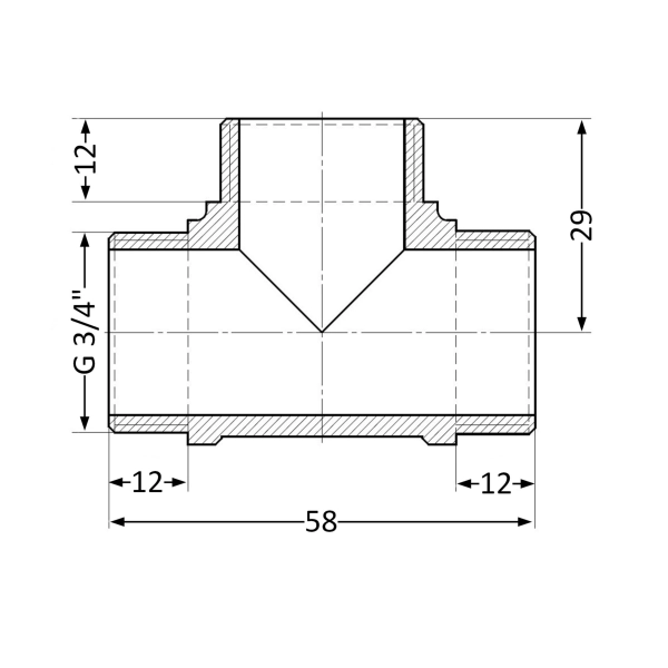 Тройник Thermo Alliance Standard 3/4"х3/4"х3/4" ЗР (SD41 ...