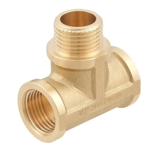 Тройник латунный Raftec Gold 1/2" ВНВ