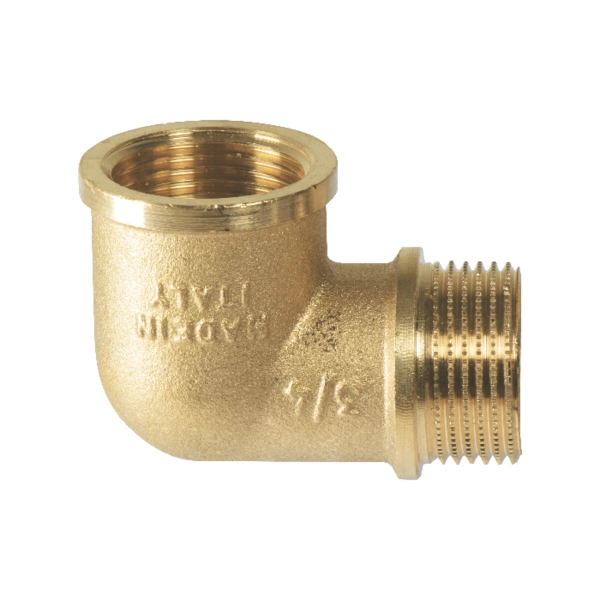 Уголок латунный COMISA 77.06.025 3/4"х3/4" ВН 90° с бурт ...