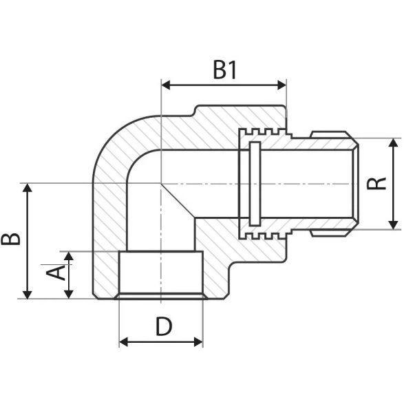 Уголок ITAL IKE401 PPR 90° 20 мм 1/2"