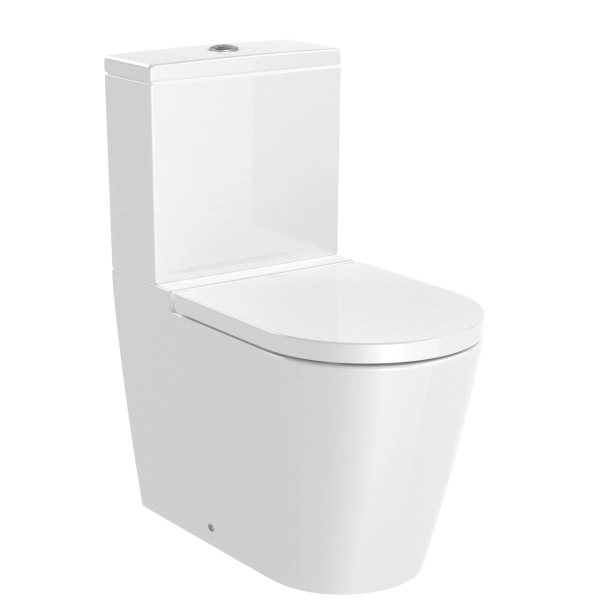 Унитаз компакт Roca Inspira 645x375 овальный, безободков ...