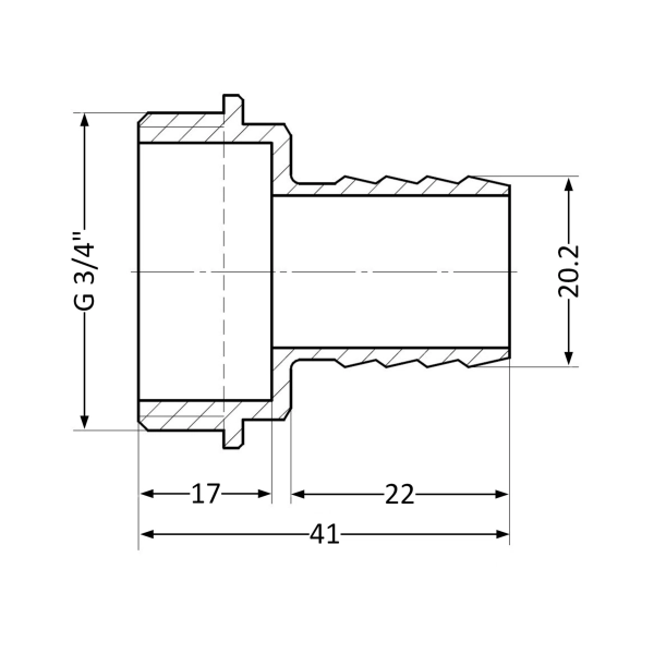 Штуцер Thermo Alliance Standard 3/4"х3/4" ЗР (SD4272020)