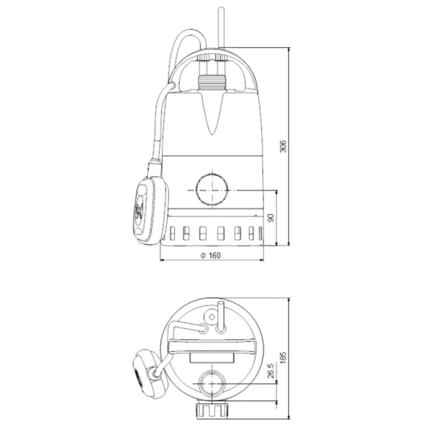 Дренажный насос Grundfos Unilift CC7 - A1 380 Вт H 7 м Q ...