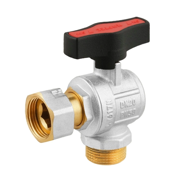 Кран с американкой Raftec GOLD 3/4″ ВН угловой, латунь ( ...