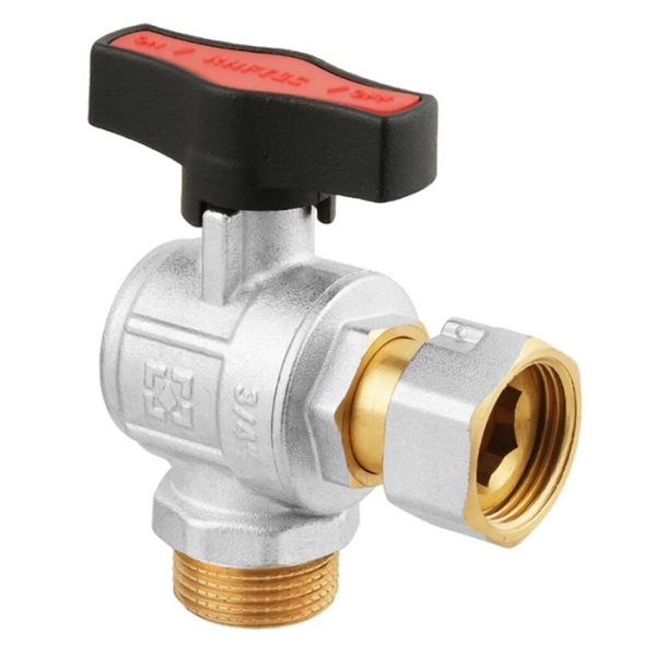 Кран с американкой Raftec GOLD 3/4″ ВН угловой, латунь ( ...