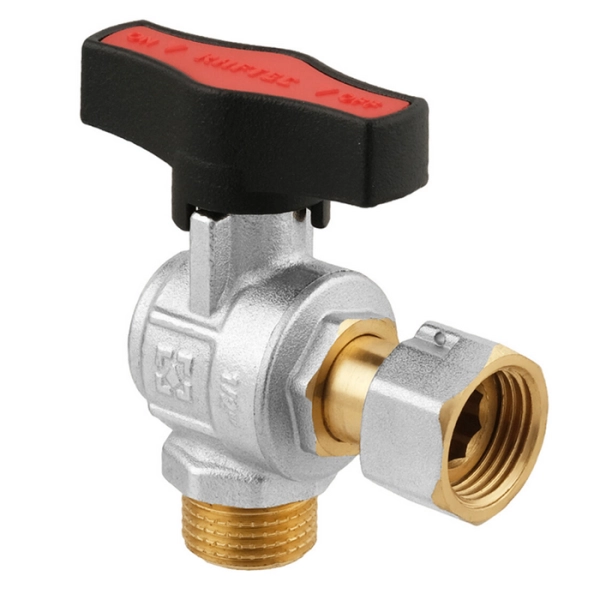 Кран с американкой Raftec GOLD 1/2″ ВН угловой, латунь ( ...
