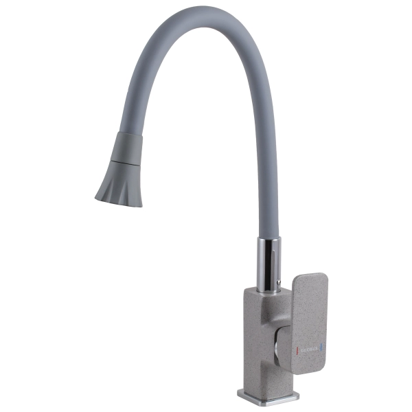 Смеситель для кухни Globus Lux Milano излив с гибким изл ...
