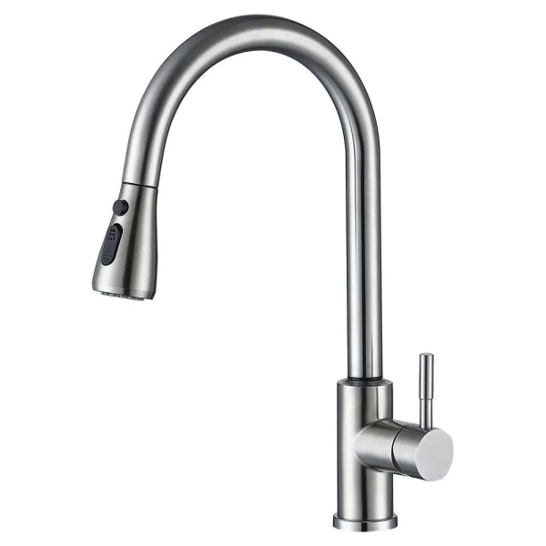 Смеситель для кухни Wezer SEN4B-01 с выдвижным изливом,  ...