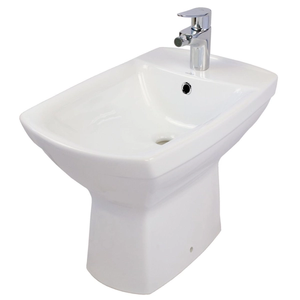 Биде напольное Cersanit CARINA 565x360 полукруглое, без  ...