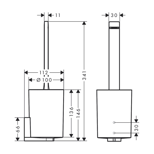 Набір аксесуарів HANSGROHE WALLSTORIS 27969700, білий